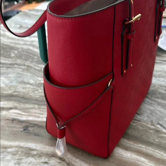 NWT Michael Kors Red Tote Bag - Picture 7 of 7